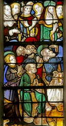 Vetrata raffigurante gli Apostoli e altri alla Seconda Venuta di Cristo (dettaglio)